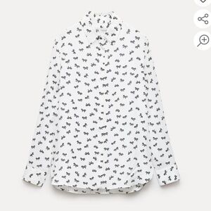 NWT ZARA COLLECTION PATTERNED SHIRT Sz S